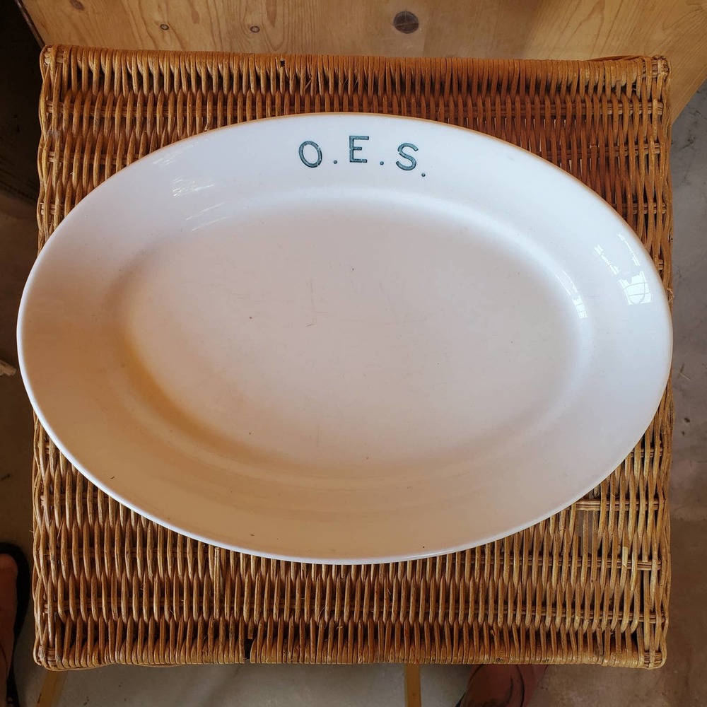Antique Eastern Star OES serving dish 1909